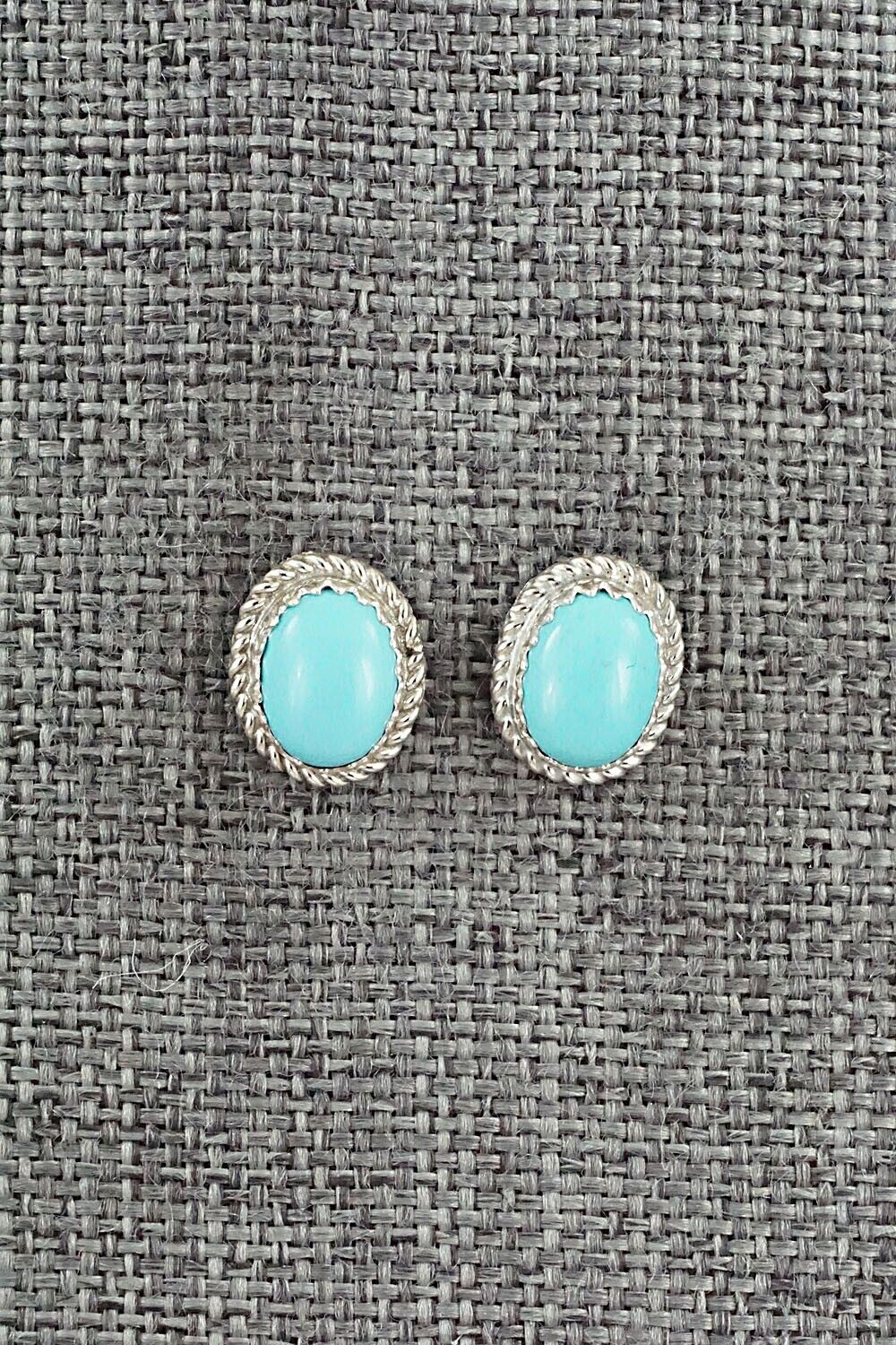 Turquoise & Sterling Silver Earrings - Sally Arviso