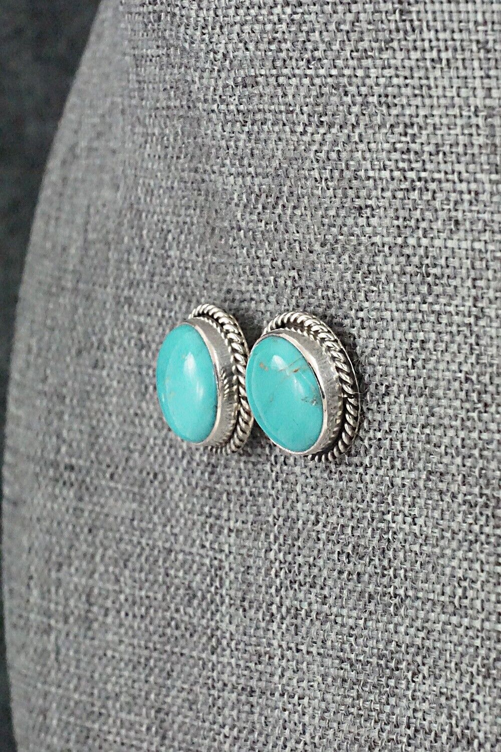 Turquoise & Sterling Silver Earrings - Marco Begaye