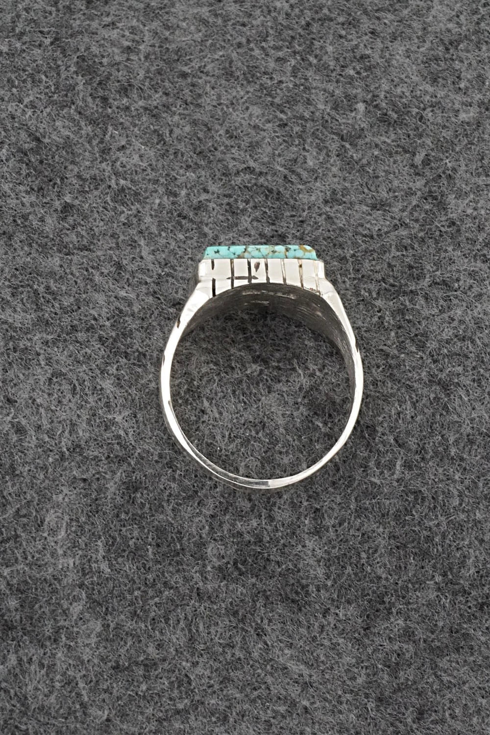 Turquoise & Sterling Silver Ring - Trevor Jack - Size 13.75