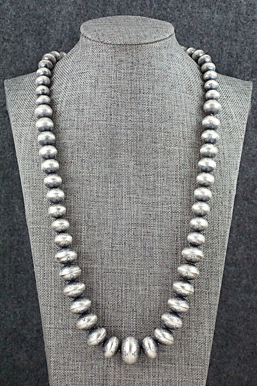 Sterling Silver Navajo Pearl Necklace - Bryannen Halwood