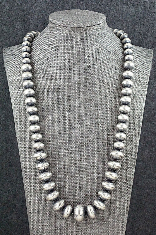 Sterling Silver Navajo Pearl Necklace - Bryannen Halwood