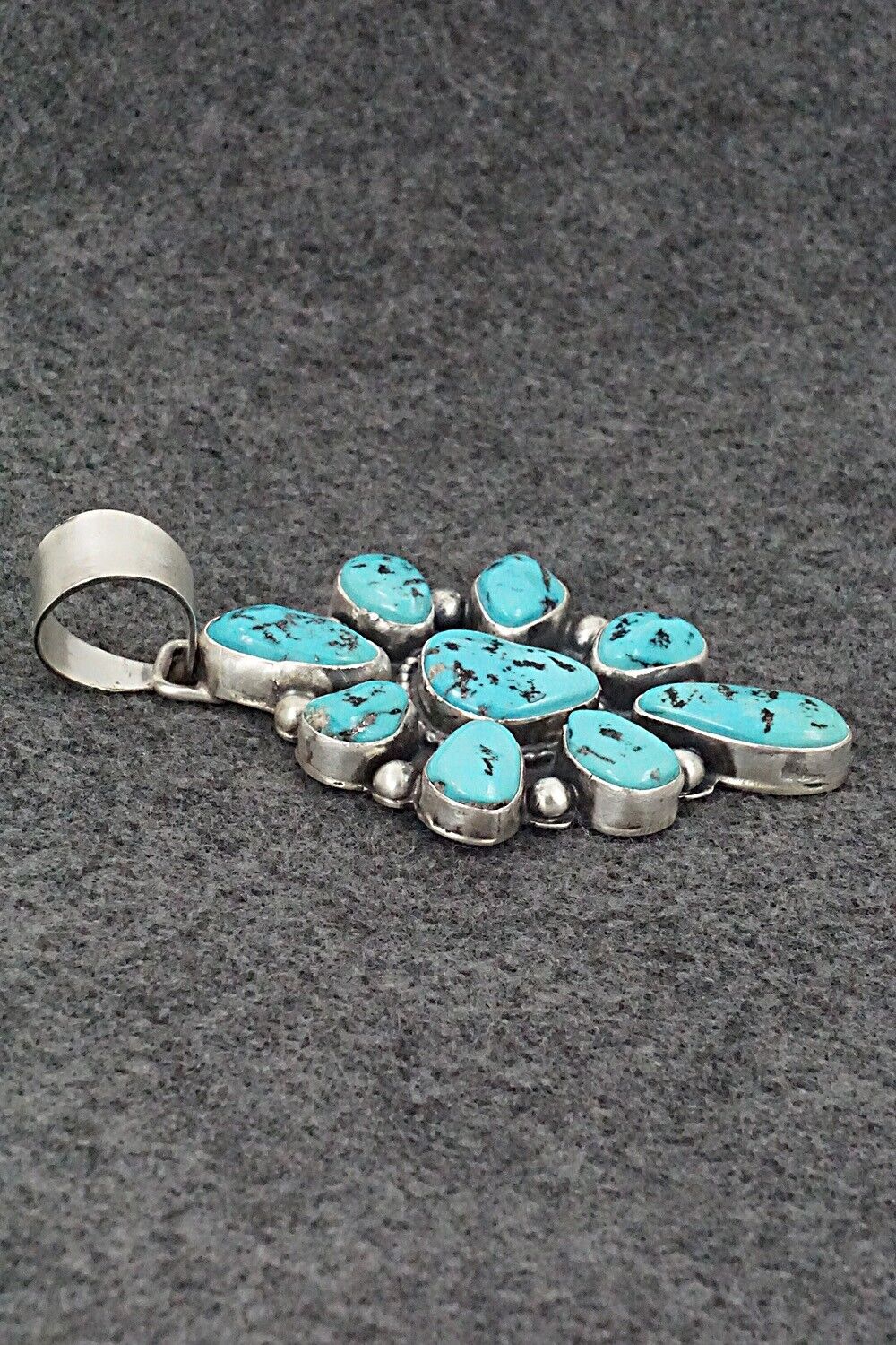 Turquoise & Sterling Silver Pendant - Bobby Johnson