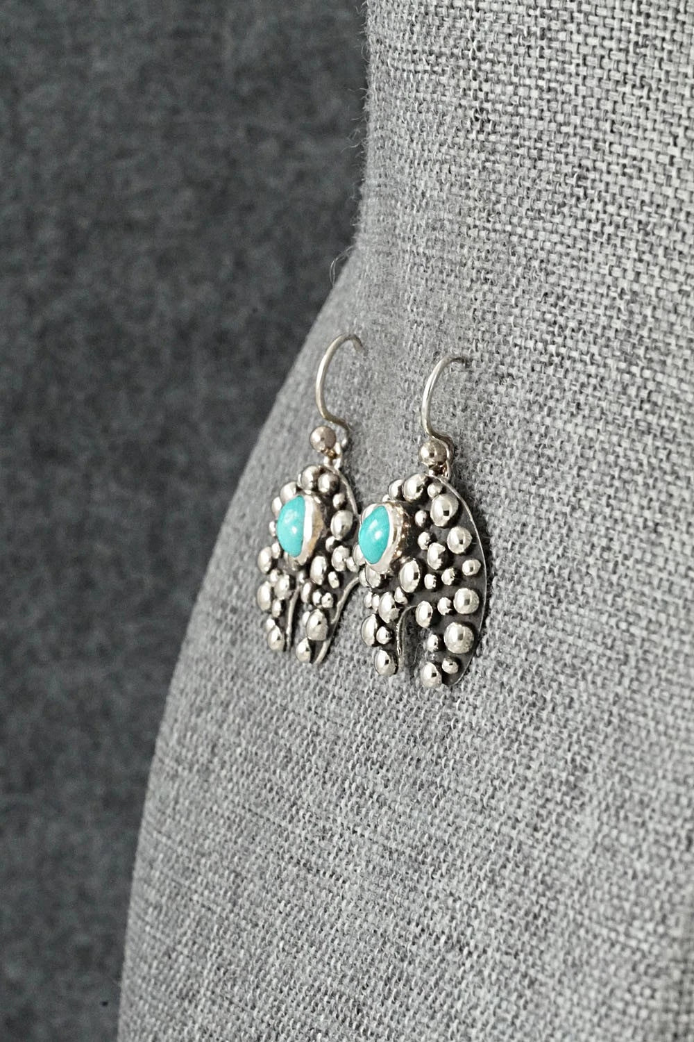 Turquoise & Sterling Silver Earrings - Raymond Coriz
