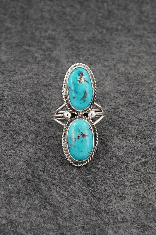 Turquoise & Sterling Silver Ring - Eugene Gruber - Size 9