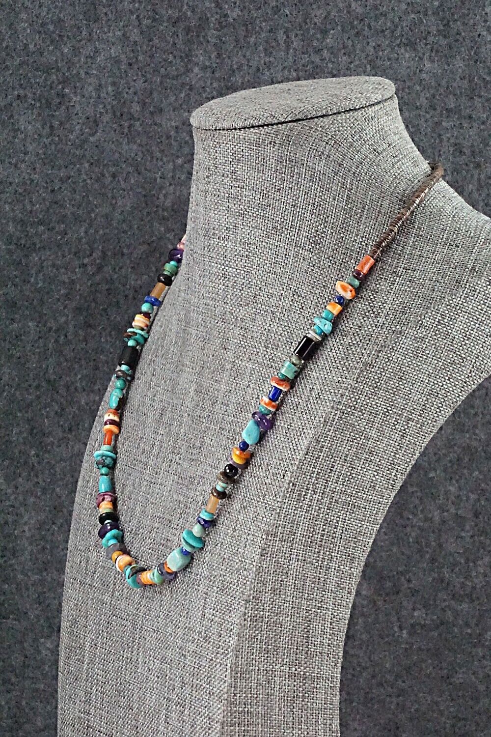 Multi Stone and Sterling Silver Necklace - Helen Tsosie