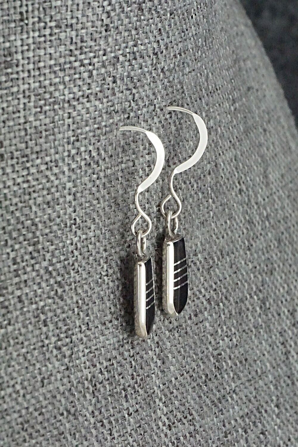 Onyx & Sterling Silver Earrings - Valentino Laate