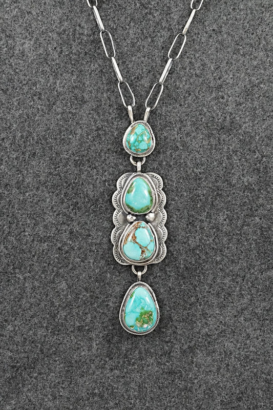 Turquoise & Sterling Silver Necklace - Bobby Johnson