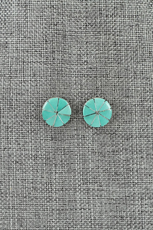 Turquoise & Sterling Silver Earrings - Johnson Laweka