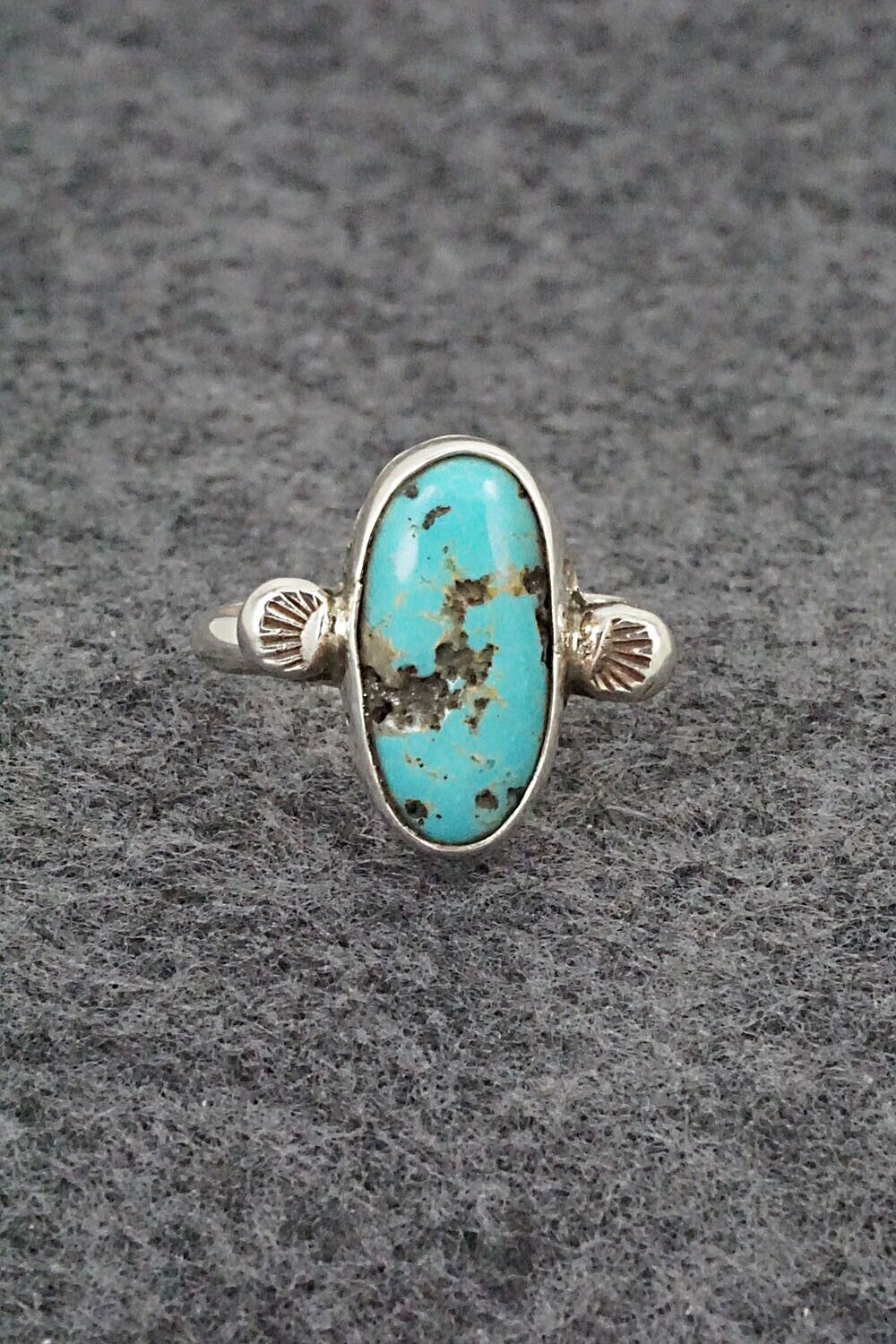Turquoise & Sterling Silver Ring - Priscilla Reeder - Size 7.5