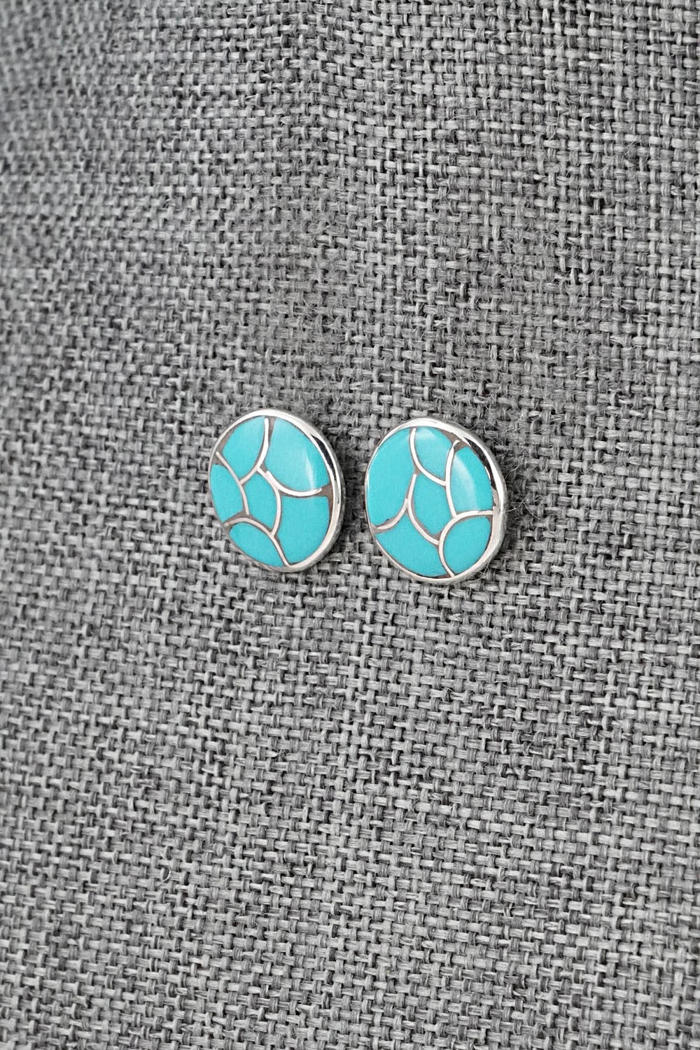 Turquoise & Sterling Silver Earrings - Orena Leekya