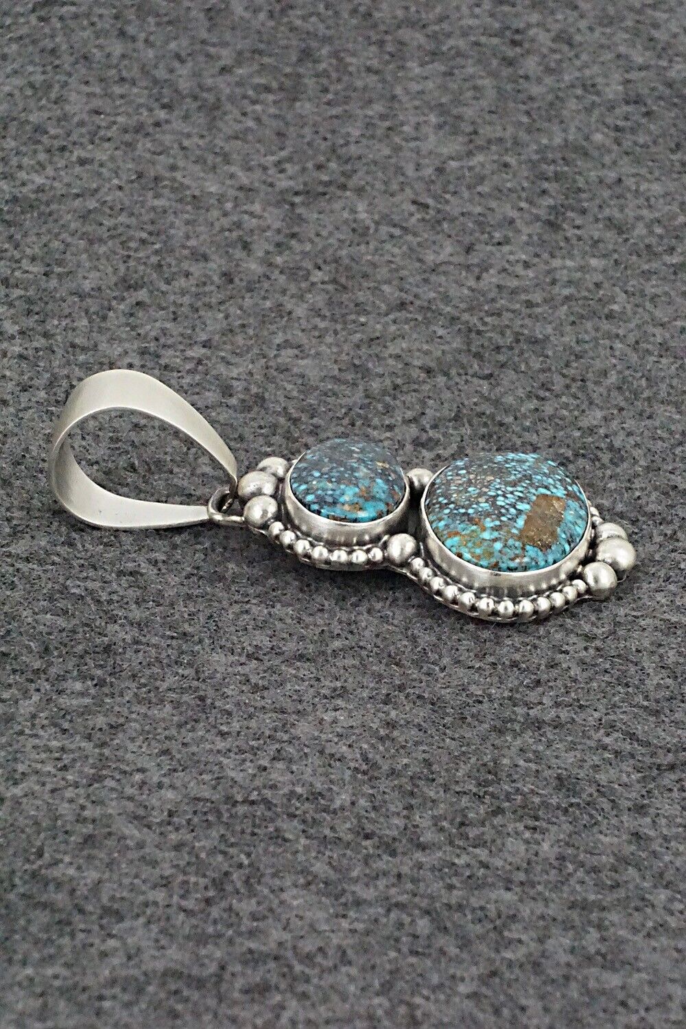 Turquoise & Sterling Silver Pendant - Darrin Livingston