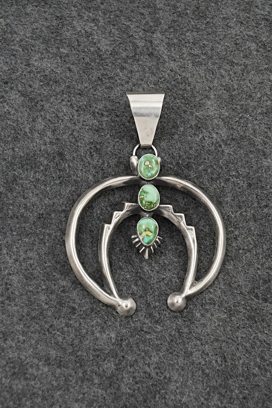 Turquoise & Sterling Silver Pendant - Eugene Gruber