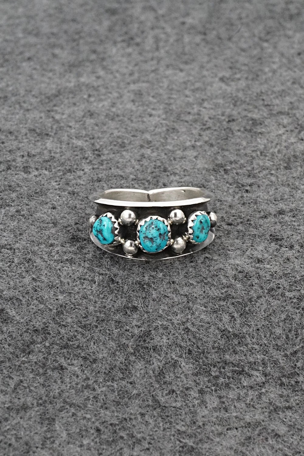 Turquoise & Sterling Silver Ring - Paul Largo - Size 9