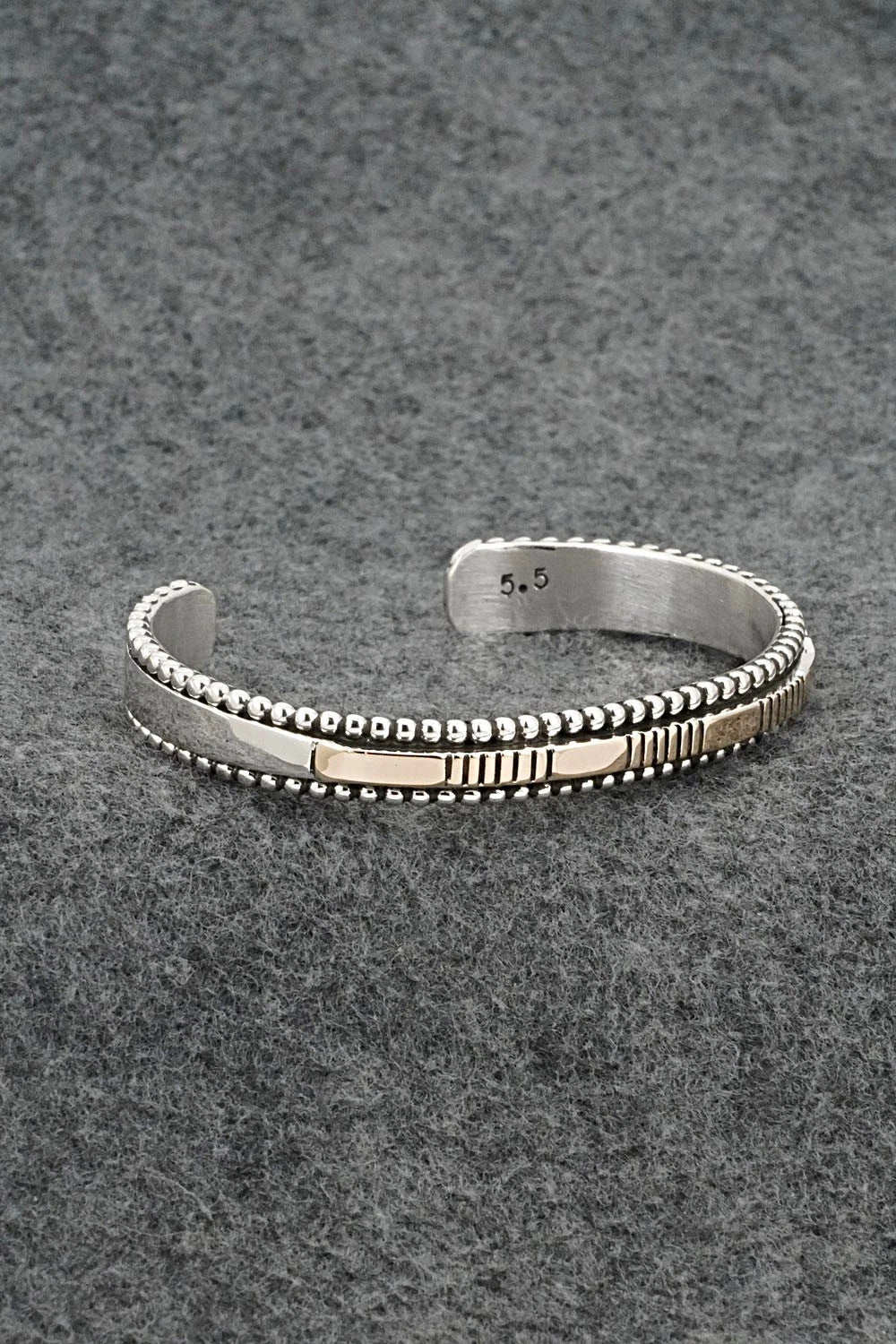 Sterling Silver and 14k Gold Bracelet - Jonathan Nez