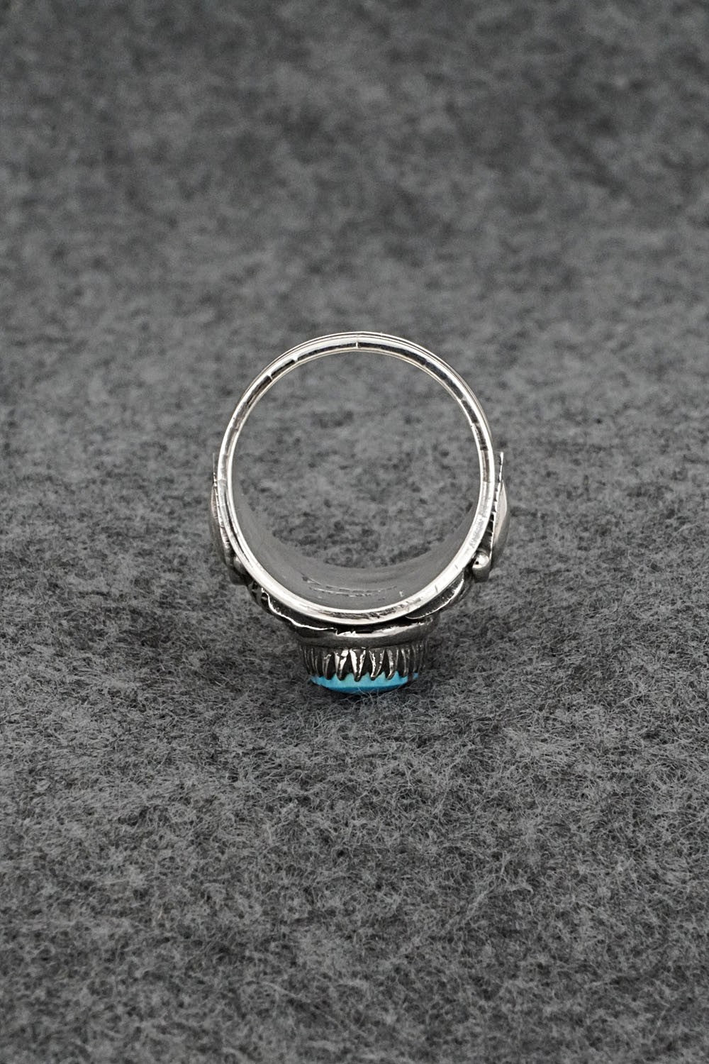 Turquoise & Sterling Silver Ring - Derrick Gordon - Size 7