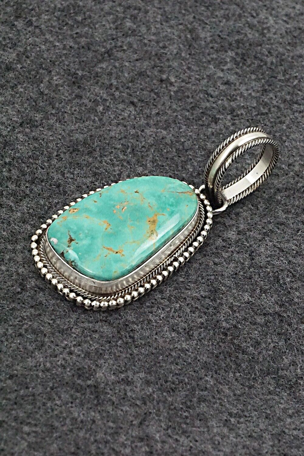 Turquoise & Sterling Silver Pendant - Kathleen Livingston