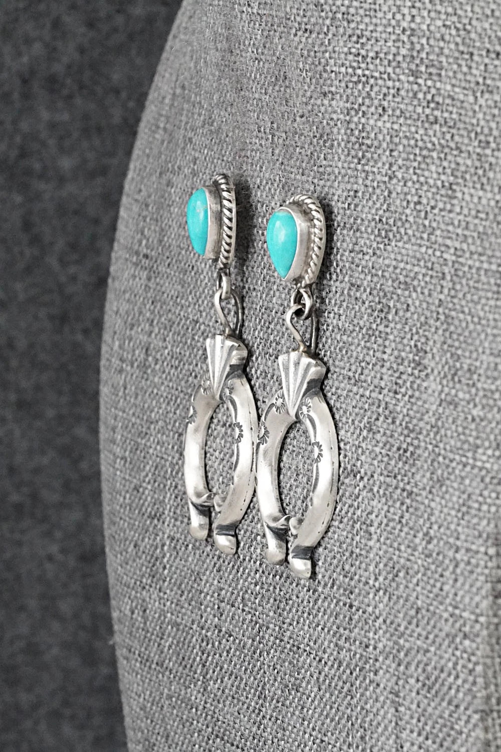 Turquoise & Sterling Silver Earrings - Sharon McCarthy