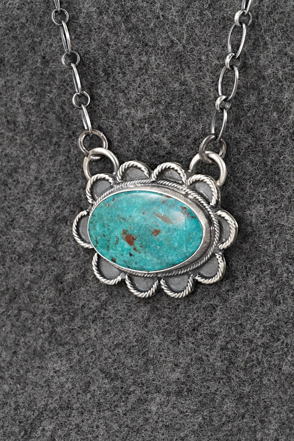 Turquoise & Sterling Silver Necklace - Bobby Johnson