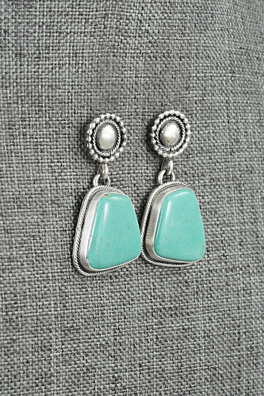Turquoise & Sterling Silver Earrings - Darrin Livingston