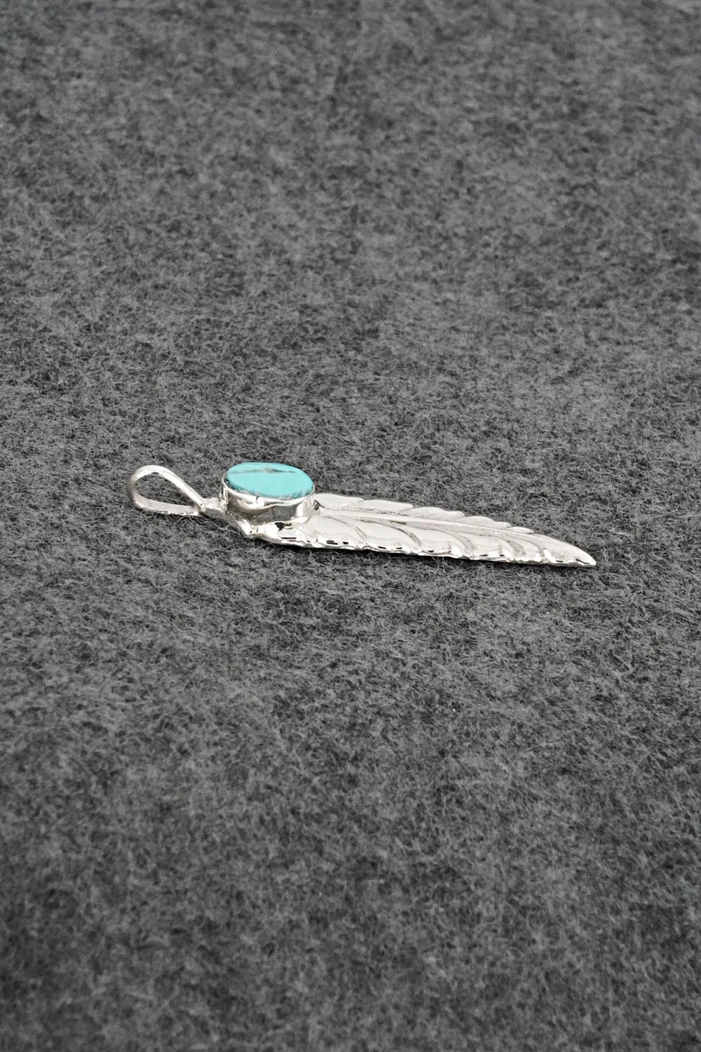 Turquoise & Sterling Silver Pendant - Joseph Martinez