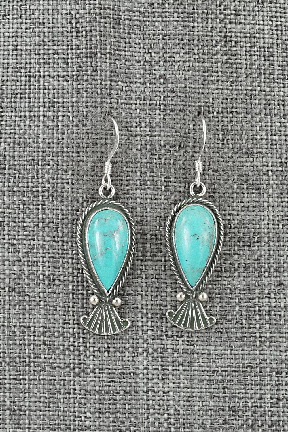 Turquoise & Sterling Silver Earrings - Verley Betone