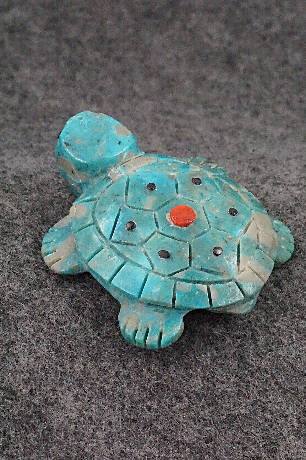 Turtle Zuni Fetish Carving - Reynold Lunasee