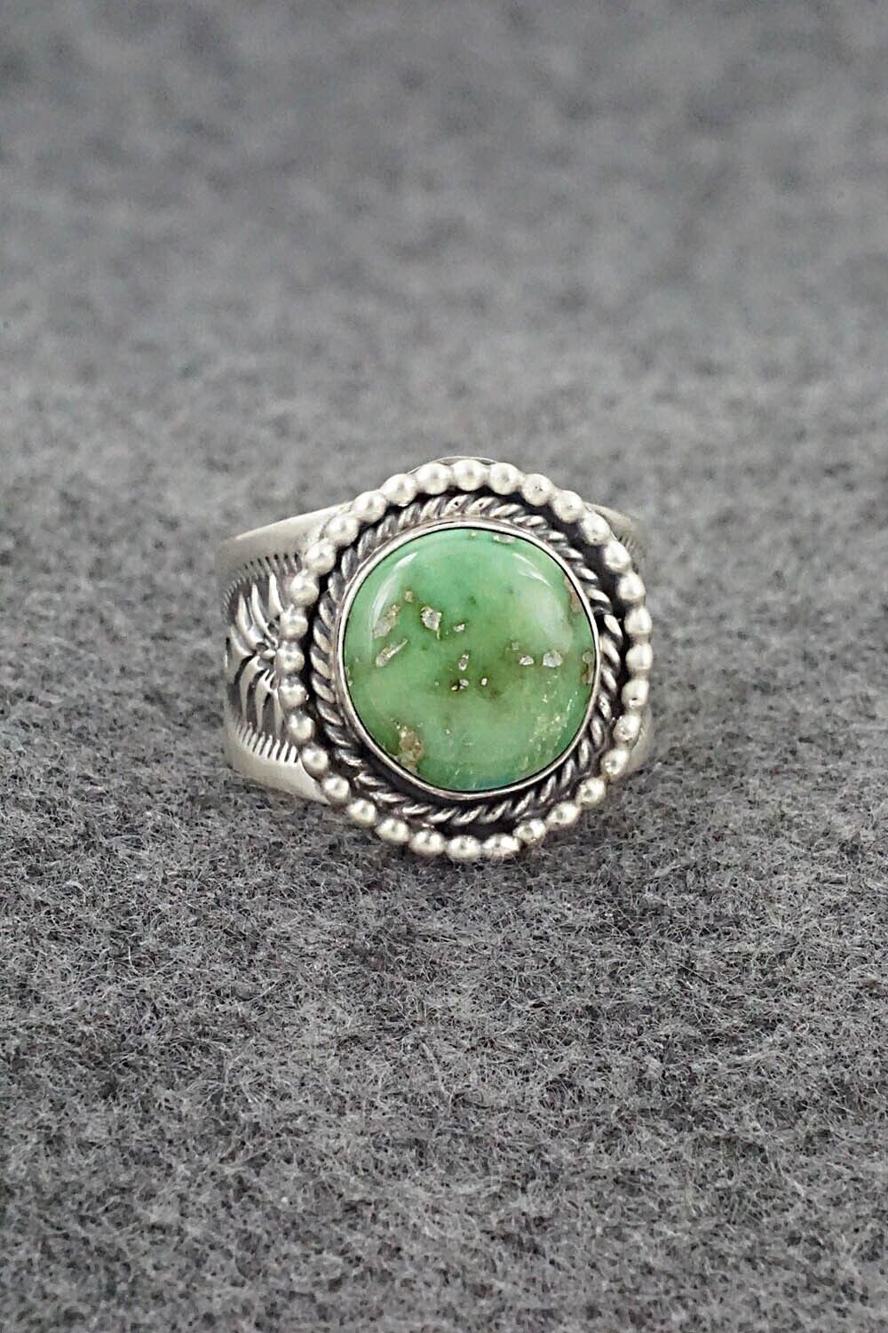 Turquoise & Sterling Silver Ring - Jeannette Saunders - Size 8