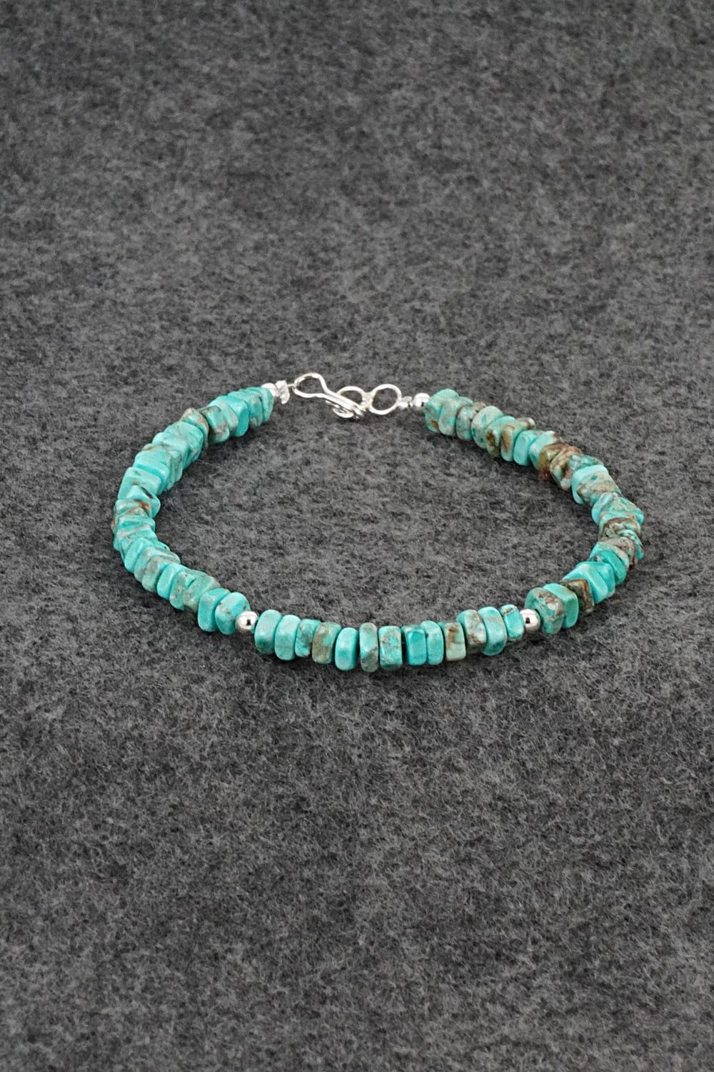 Turquoise & Sterling Silver Bracelet - Doreen Jake
