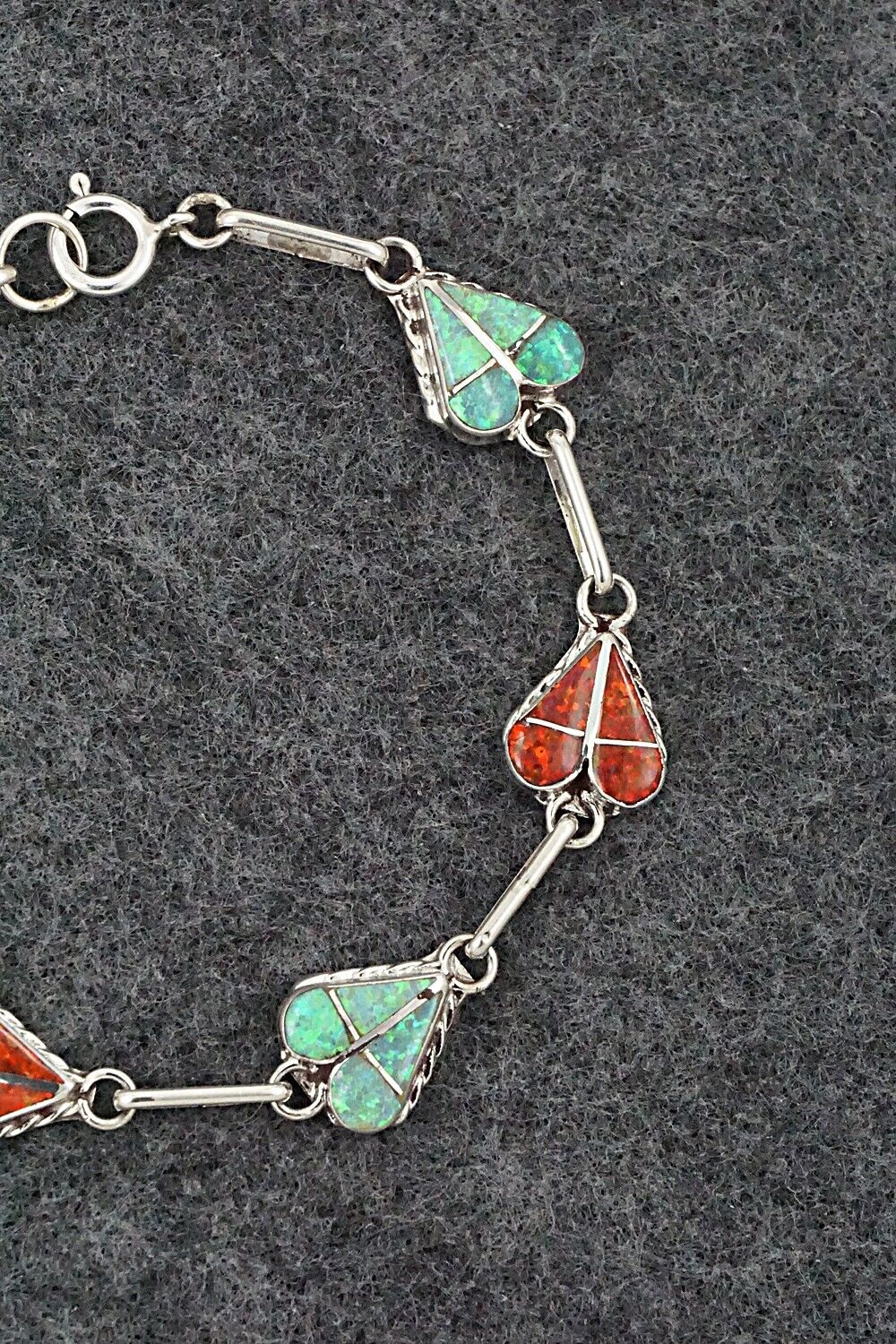 Opalite & Sterling Silver Link Bracelet - Velda Nastacio