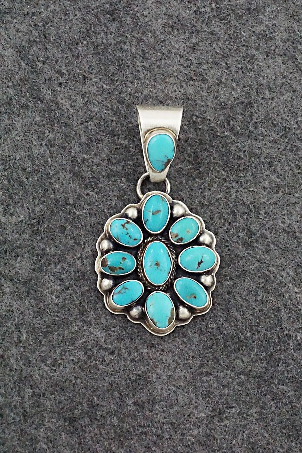 Turquoise & Sterling Silver Pendant - Kathleen Livingston