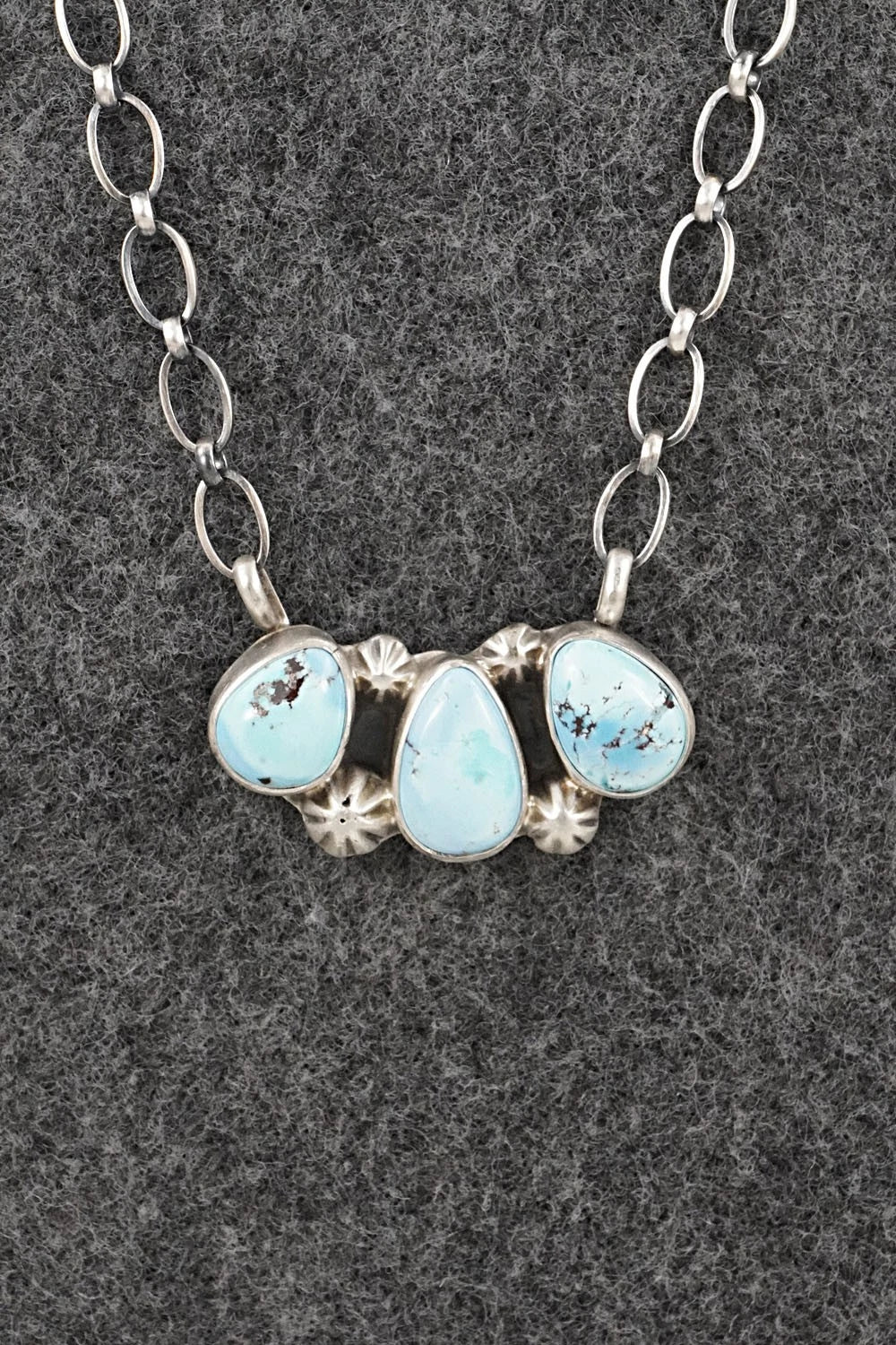 Turquoise & Sterling Silver Necklace - Kathleen Livingston
