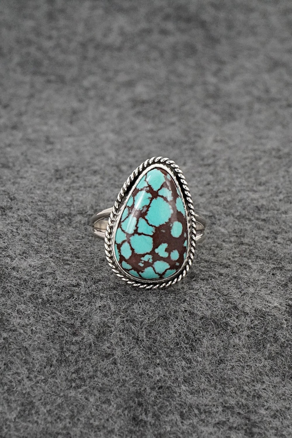 Turquoise & Sterling Silver Ring - Eugene Gruber - Size 9