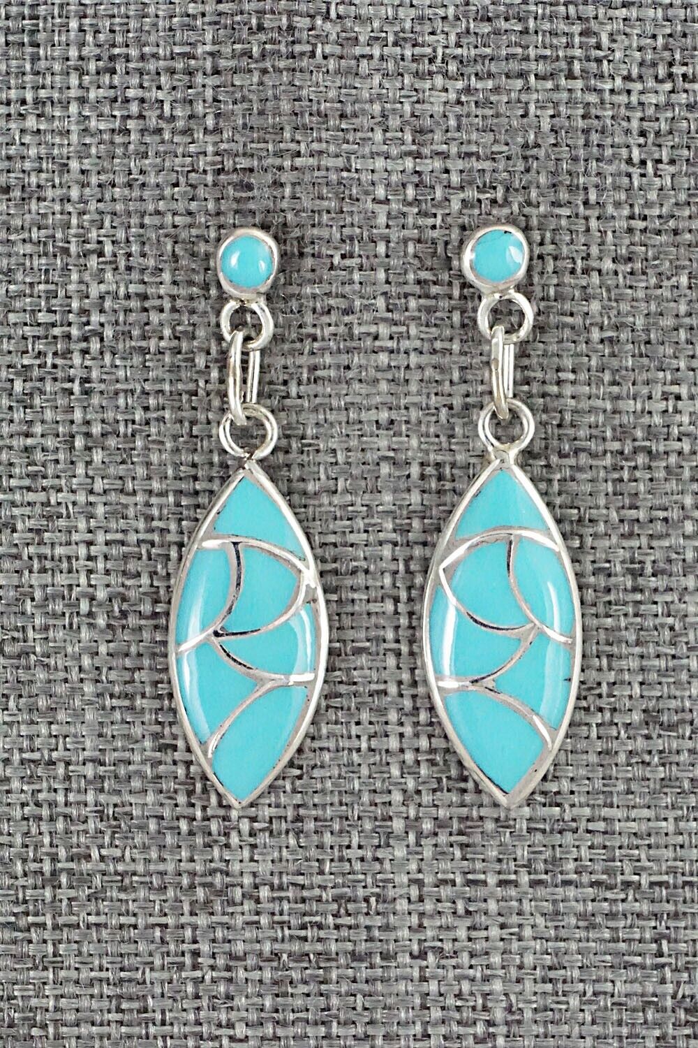 Turquoise & Sterling Silver Earrings - Orena Leekya