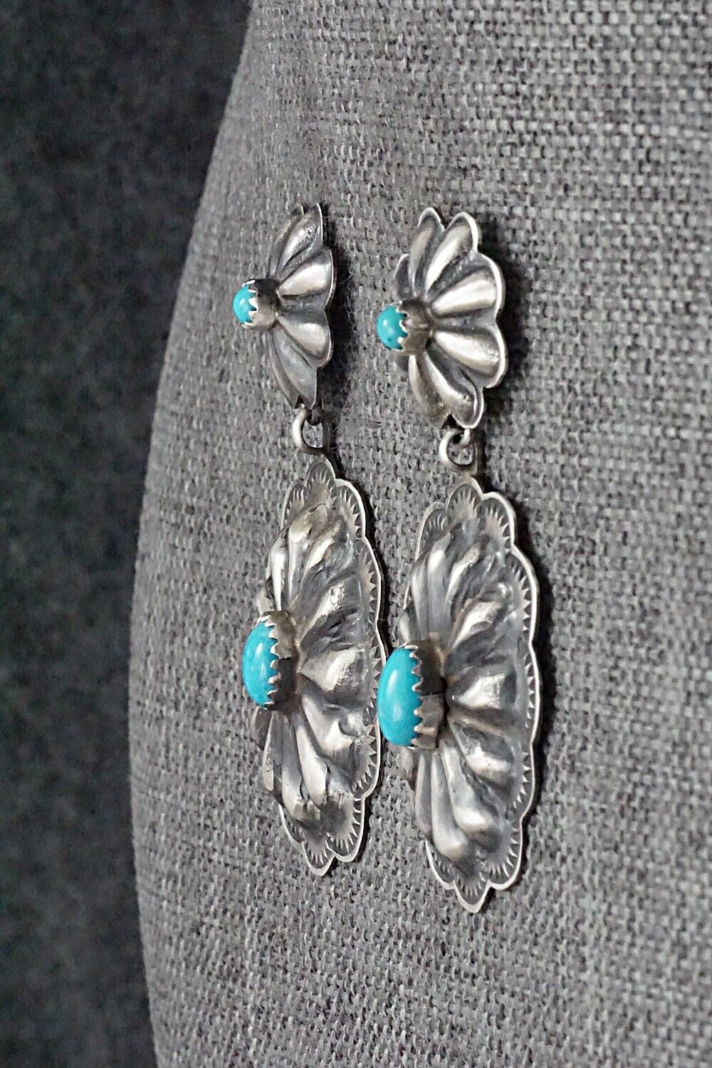 Turquoise & Sterling Silver Earrings - Rita Lee