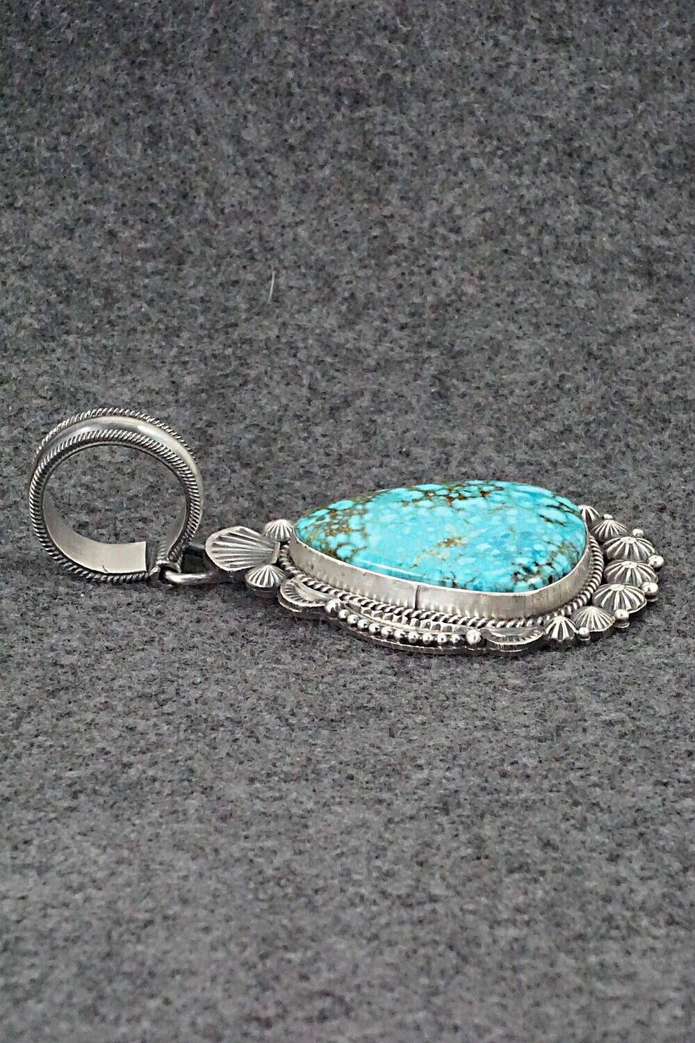 Turquoise & Sterling Silver Pendant - Michael Calladitto