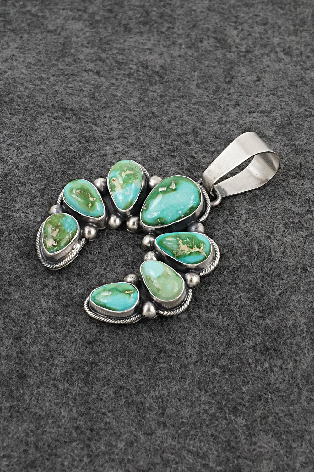 Turquoise & Sterling Silver Pendant - Paul Livingston