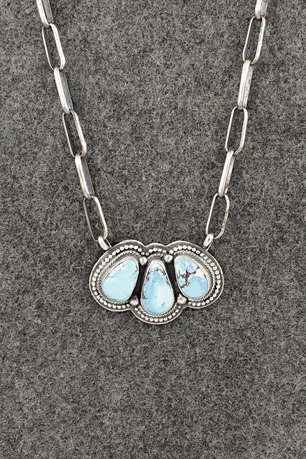 Turquoise & Sterling Silver Necklace - Darrin Livingston