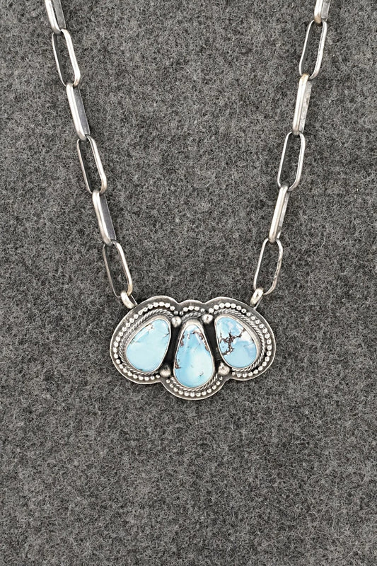 Turquoise & Sterling Silver Necklace - Darrin Livingston