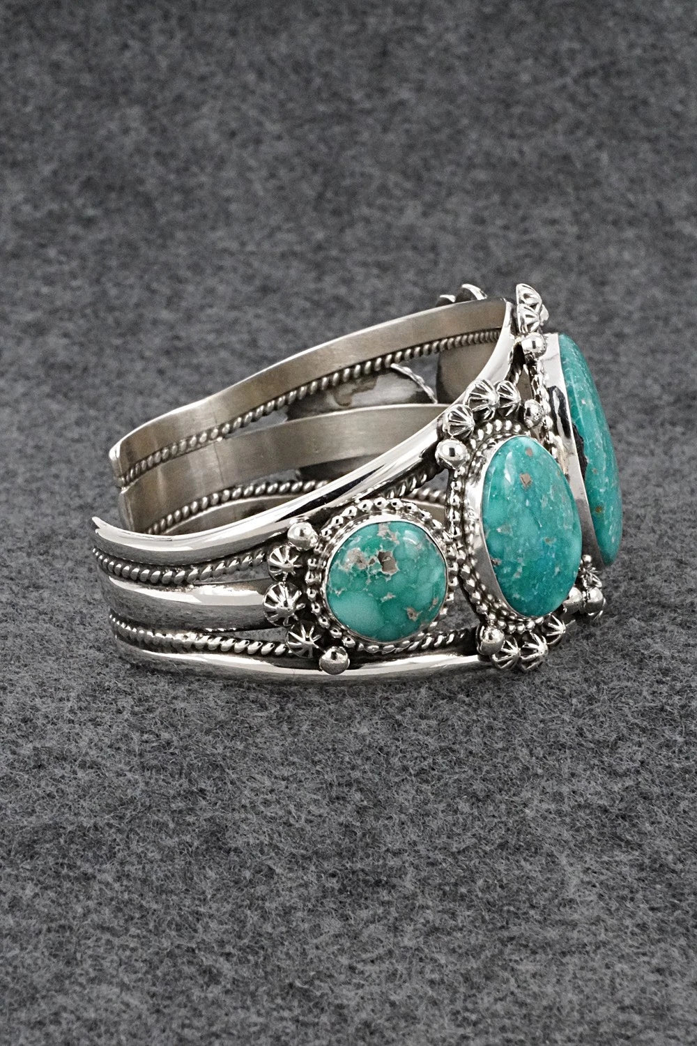 Turquoise & Sterling Silver Bracelet - Ella Linkin
