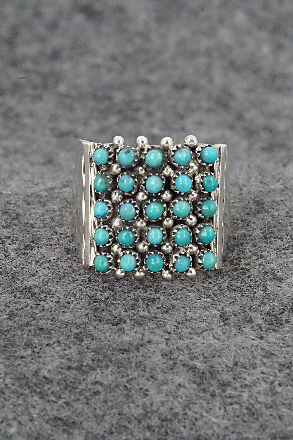 Turquoise & Sterling Silver Ring - Stephen Haloo - Size 8