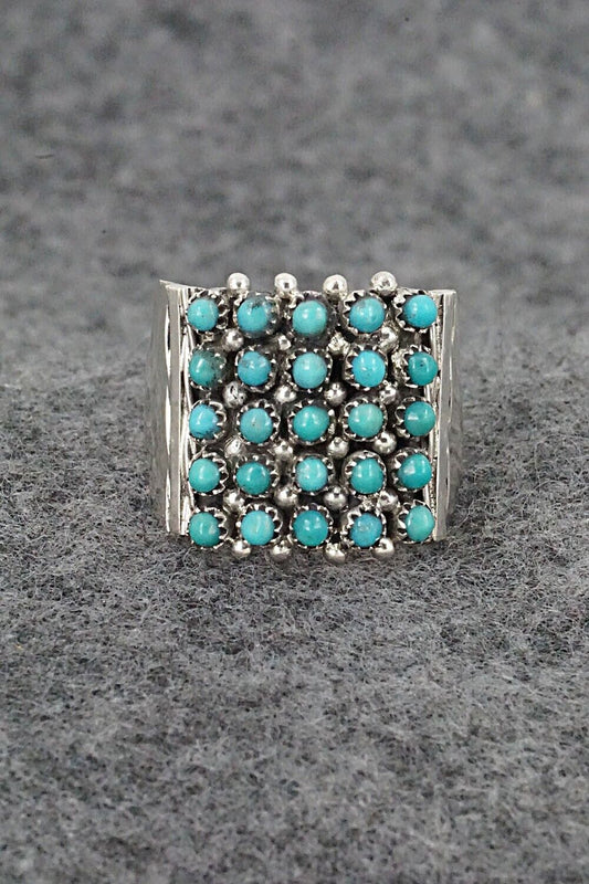 Turquoise & Sterling Silver Ring - Stephen Haloo - Size 8