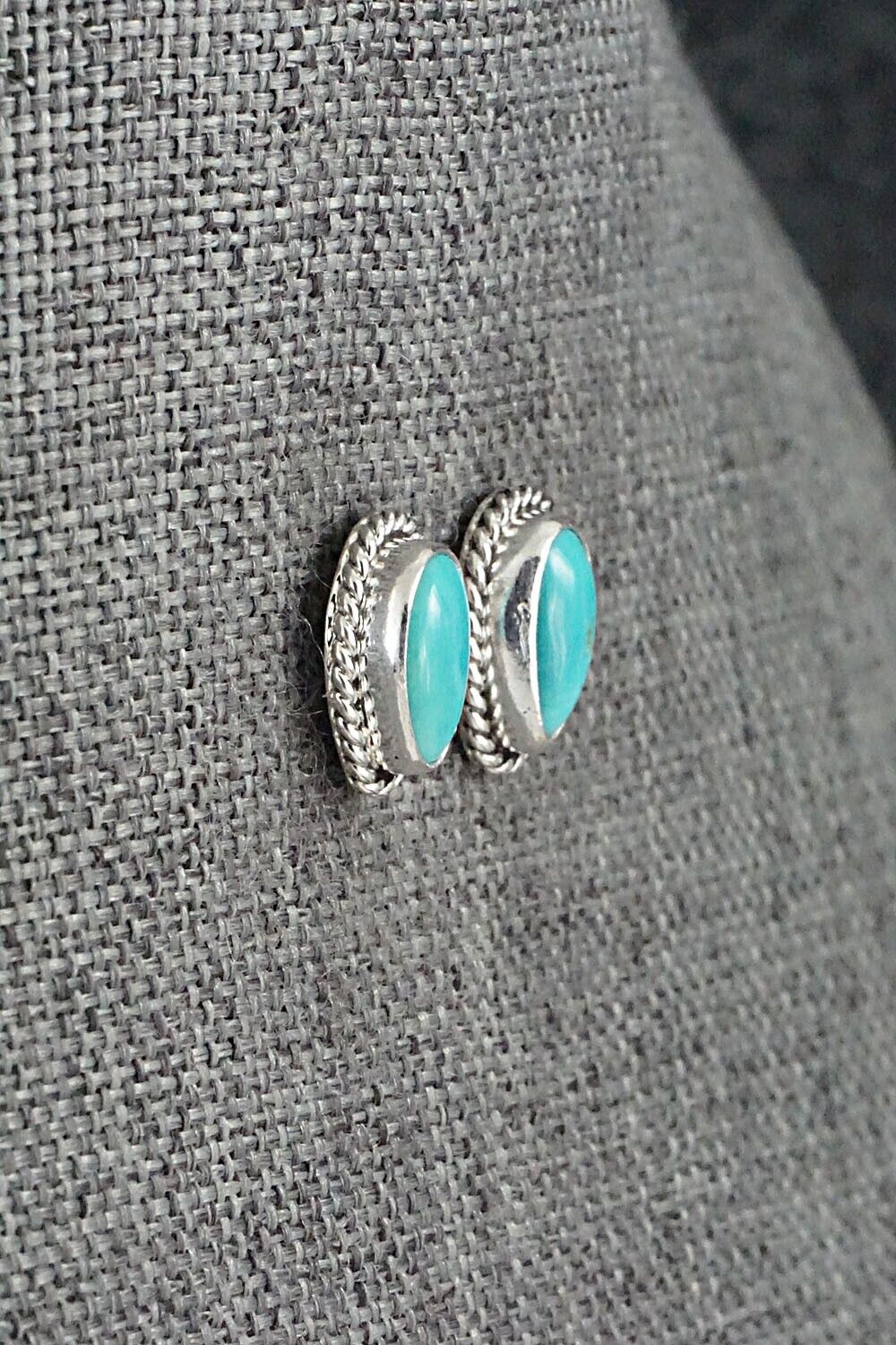 Turquoise & Sterling Silver Earrings - Marco Begaye