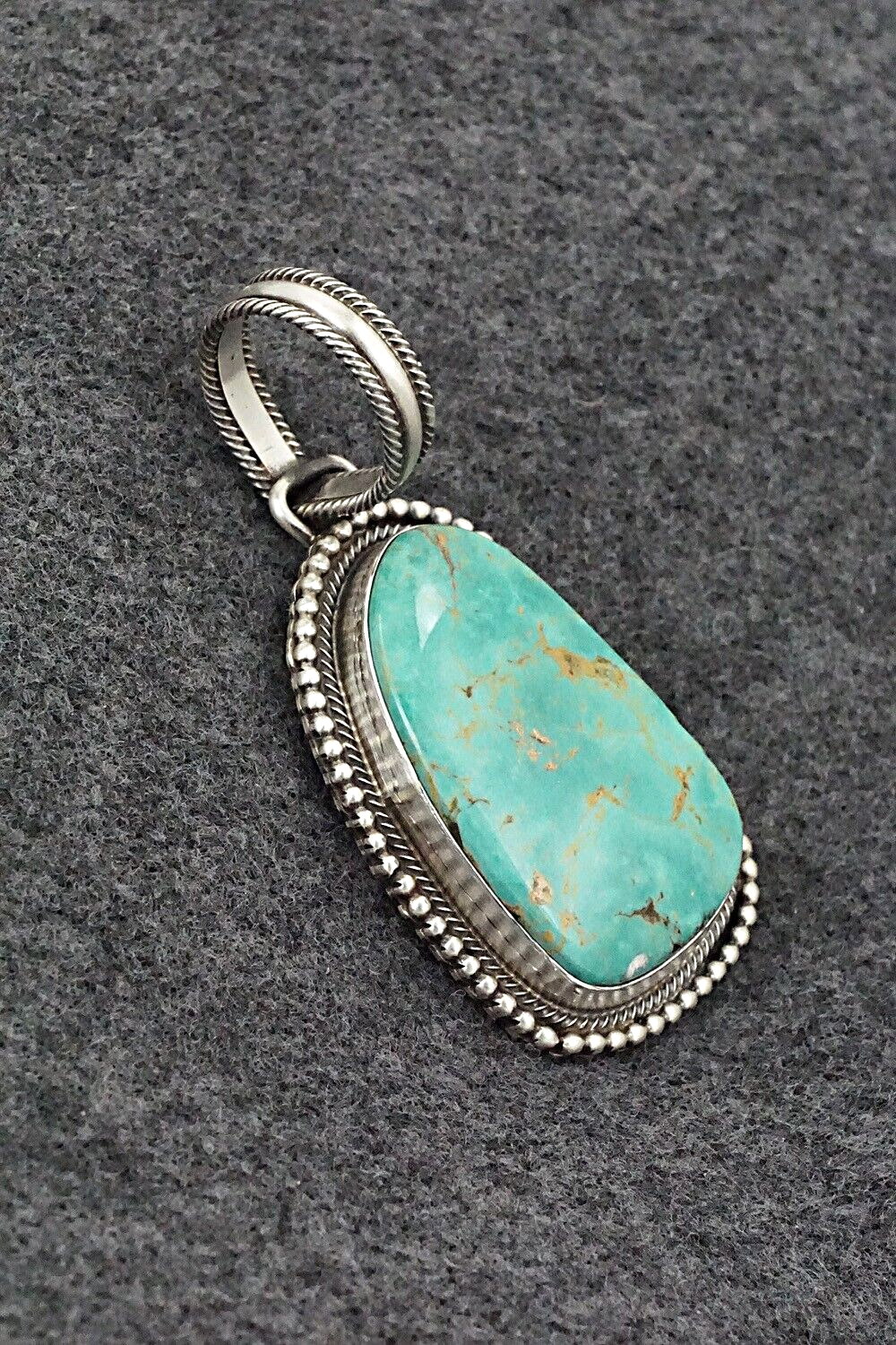 Turquoise & Sterling Silver Pendant - Kathleen Livingston