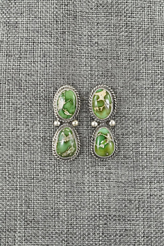 Turquoise & Sterling Silver Earrings - Eugene Gruber