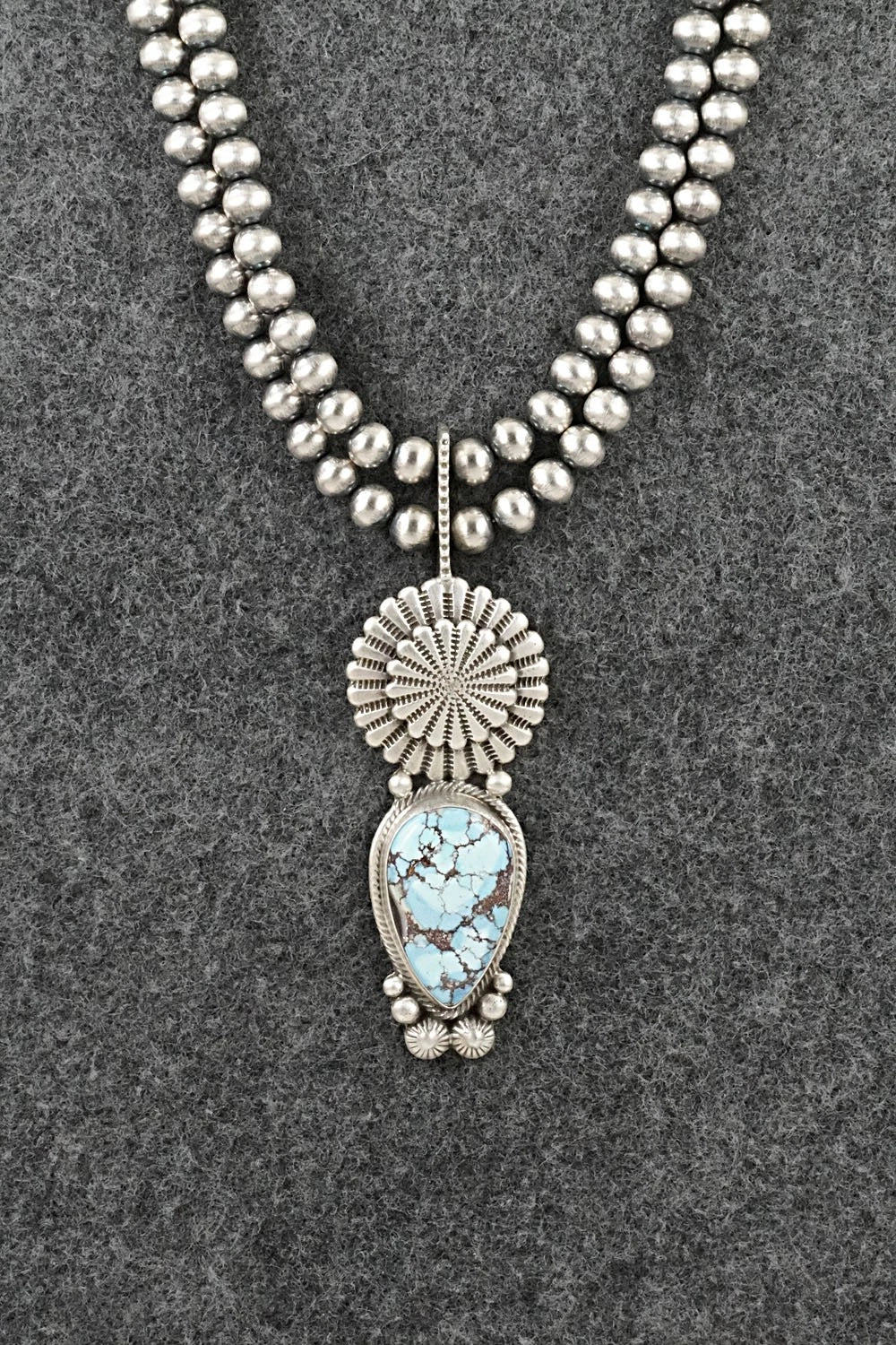 Turquoise & Sterling Silver Necklace - Tom Lewis