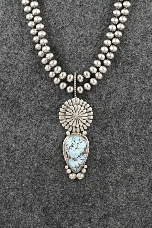 Turquoise & Sterling Silver Necklace - Tom Lewis