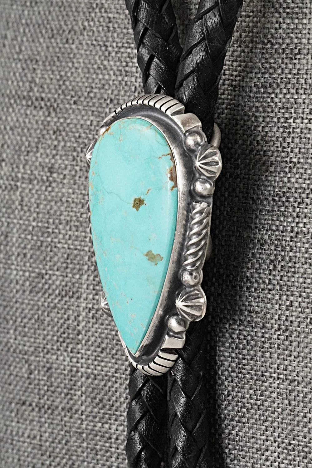 Turquoise & Sterling Silver Bolo Tie - Bob Becenti