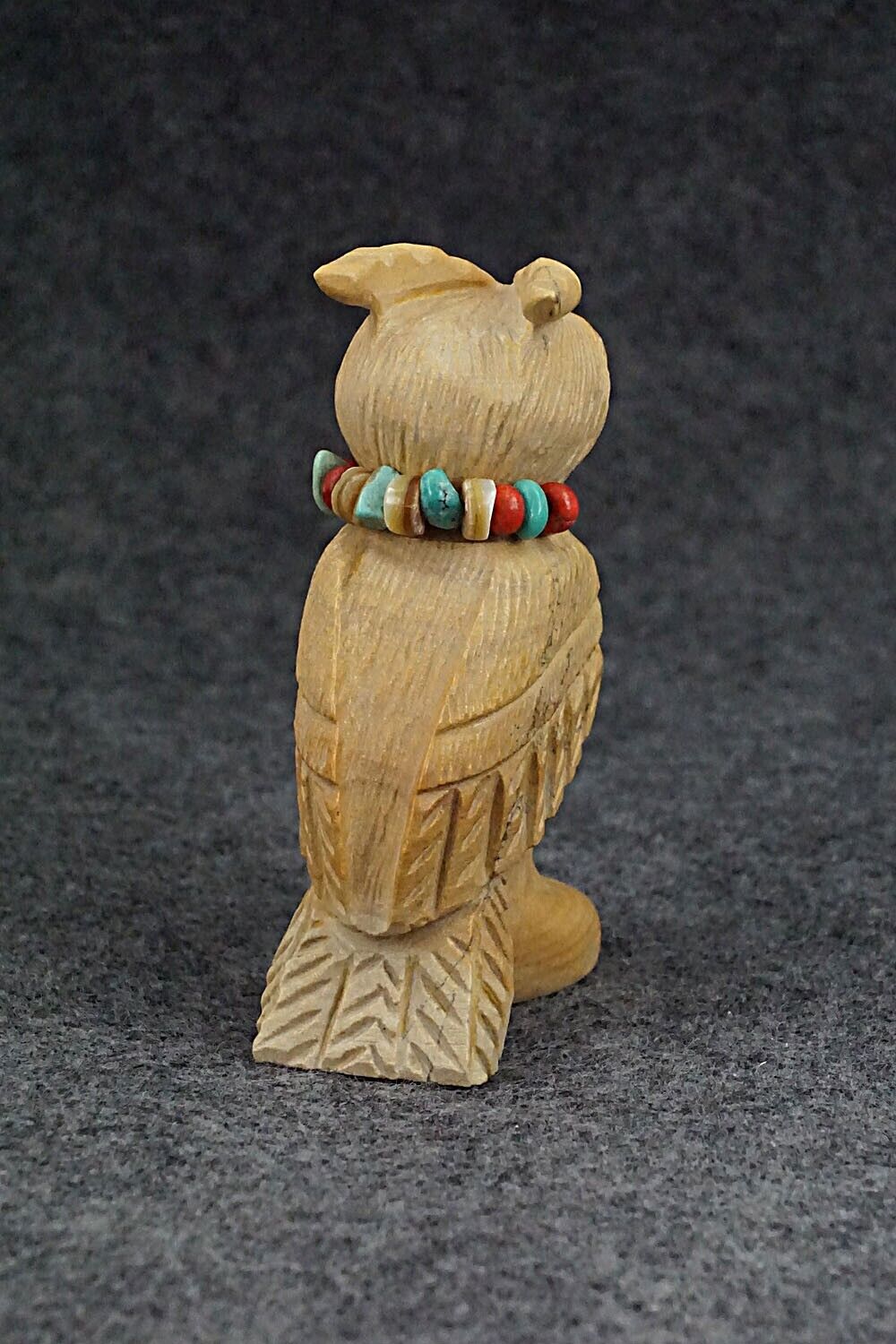 Horned Owl Zuni Fetish Carving - Douglas Martza