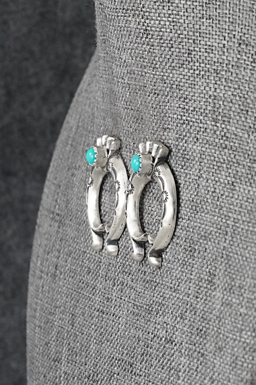 Turquoise & Sterling Silver Earrings - Adrienne Gordon