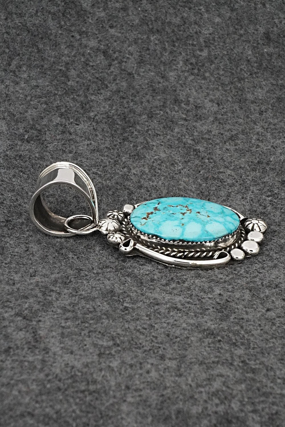 Turquoise & Sterling Silver Pendant - Phil Nez